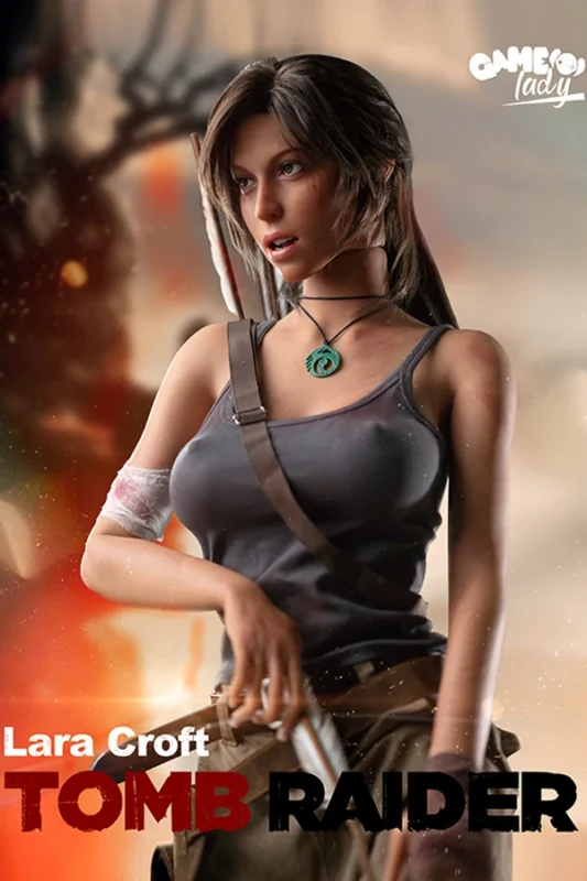 166cm E-cup Silicone Doll Lara Croft (Movable Jaw Version) (Free Doll Same Clothes)