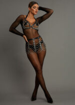 Diamante and Chain Skirt Harness