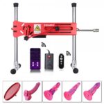 Hismith Passionate Red Sex Machine Bundle with 4 Fantasy Dildos
