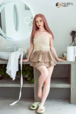Lifelike Beautiful Chinese Small Breast Sex Doll Qian 158cm
