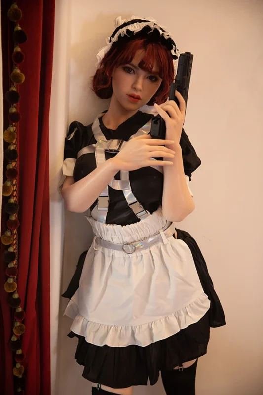Lifelike Redhead Big Breast Maid Sex Doll Mechelle 171cm