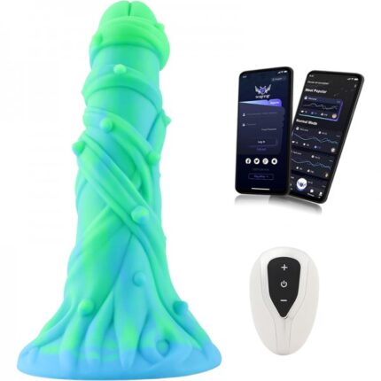 Wildolo APP-Controlled Vibrator, Glow-in-The-Dark Silicone Dildo
